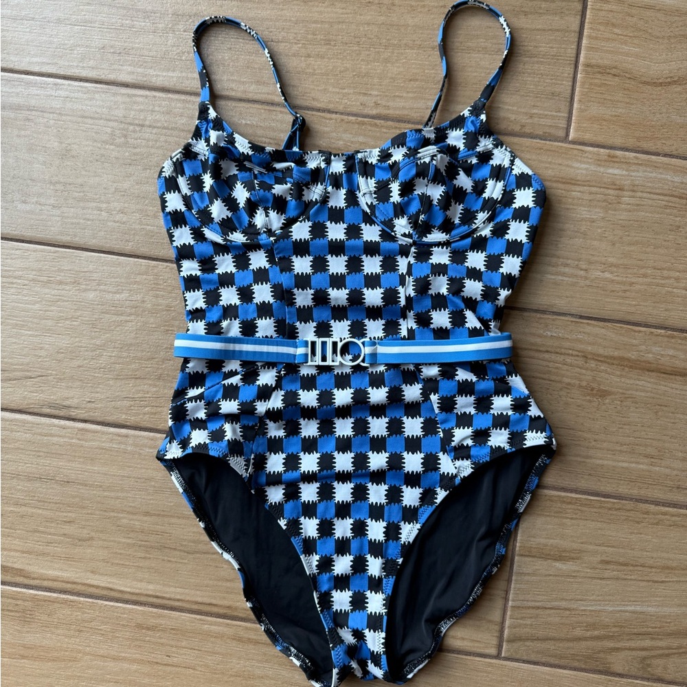 Solid & Striped One Piece Swimsuit